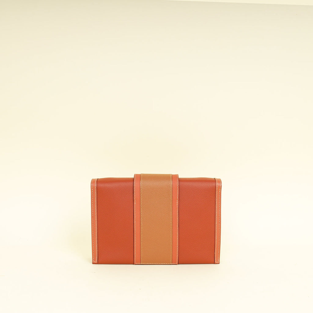 Hermes Bicolor H Passant Clutch Bag
