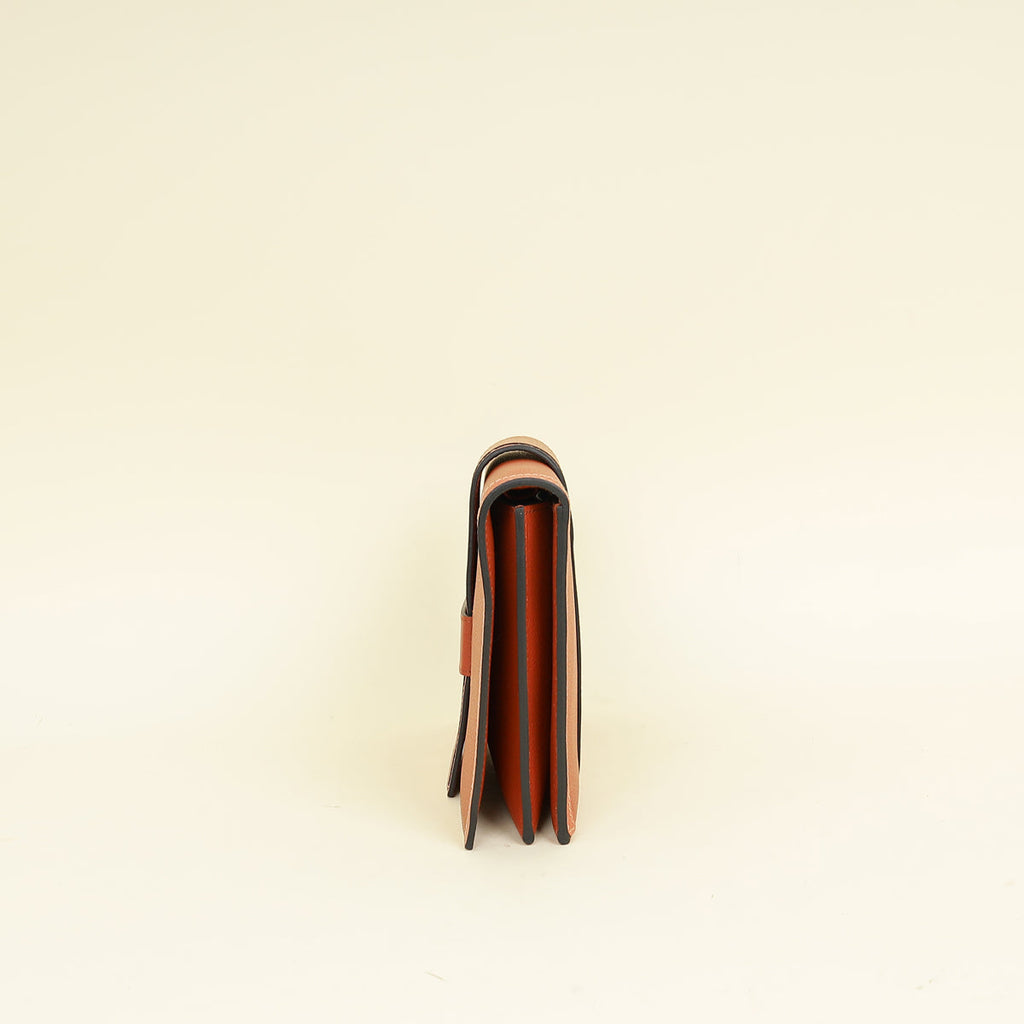Hermes Bicolor H Passant Clutch Bag