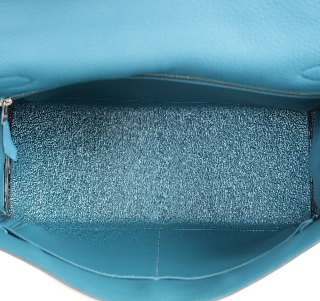 Hermes Cobalt Kelly 32 Retourne Bag