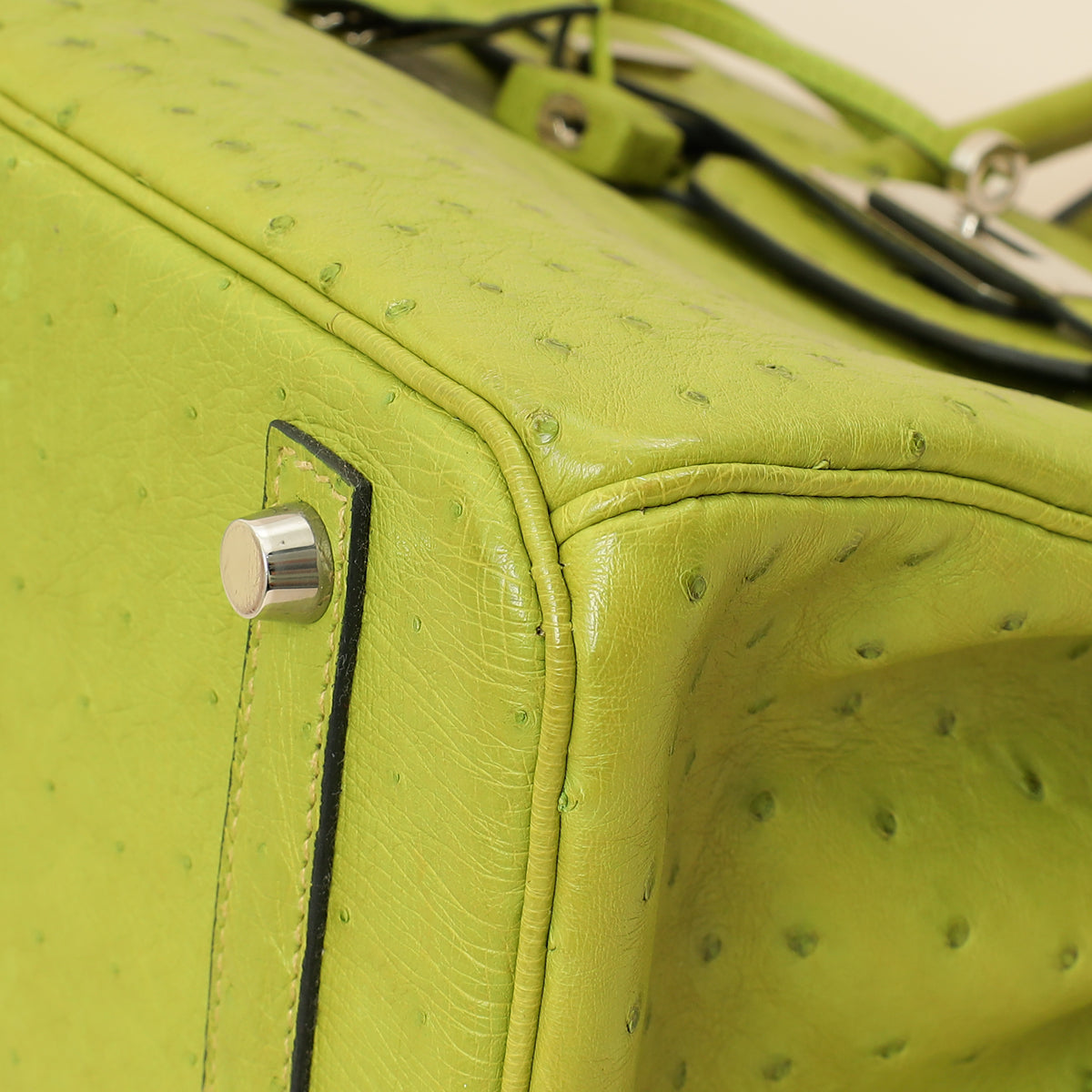 Hermes Vert Anis Ostrich Birkin 30 Bag