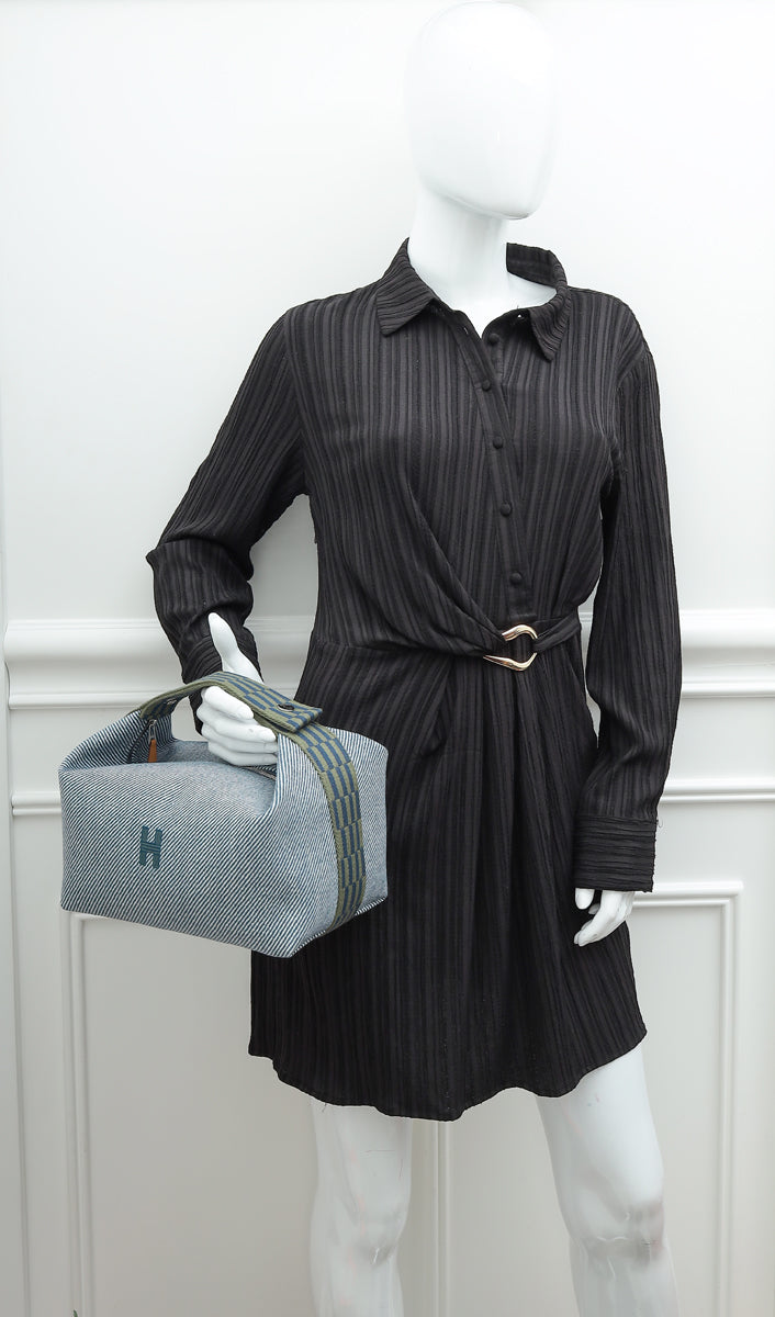 Hermes Blue Abysse Bride-a-Brac H Large Natte Case
