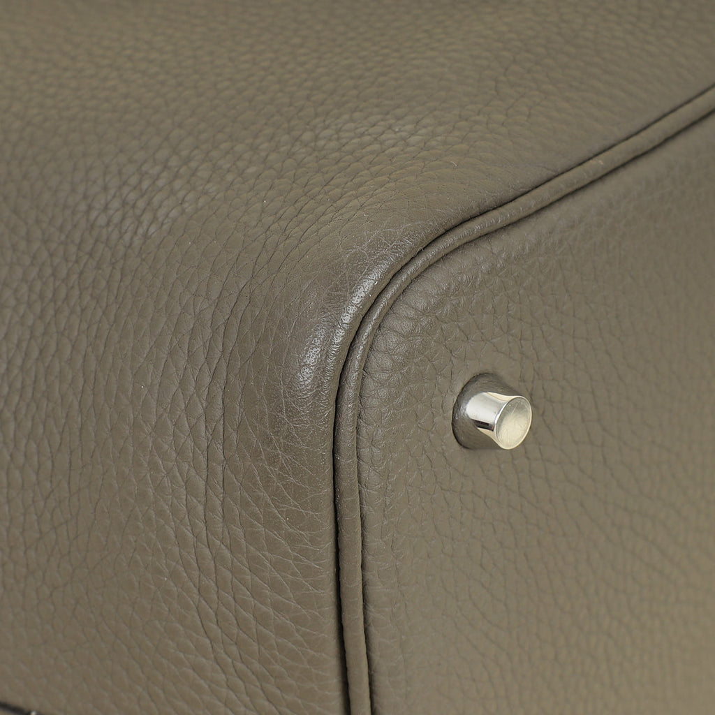 Hermes Gris Etain Picotin Lock 22 Bag