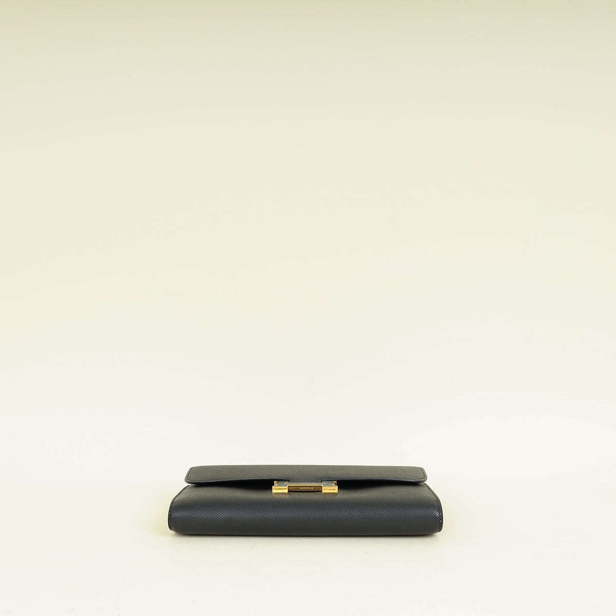 Hermes Noir Constance To Go Lizard Lock Wallet