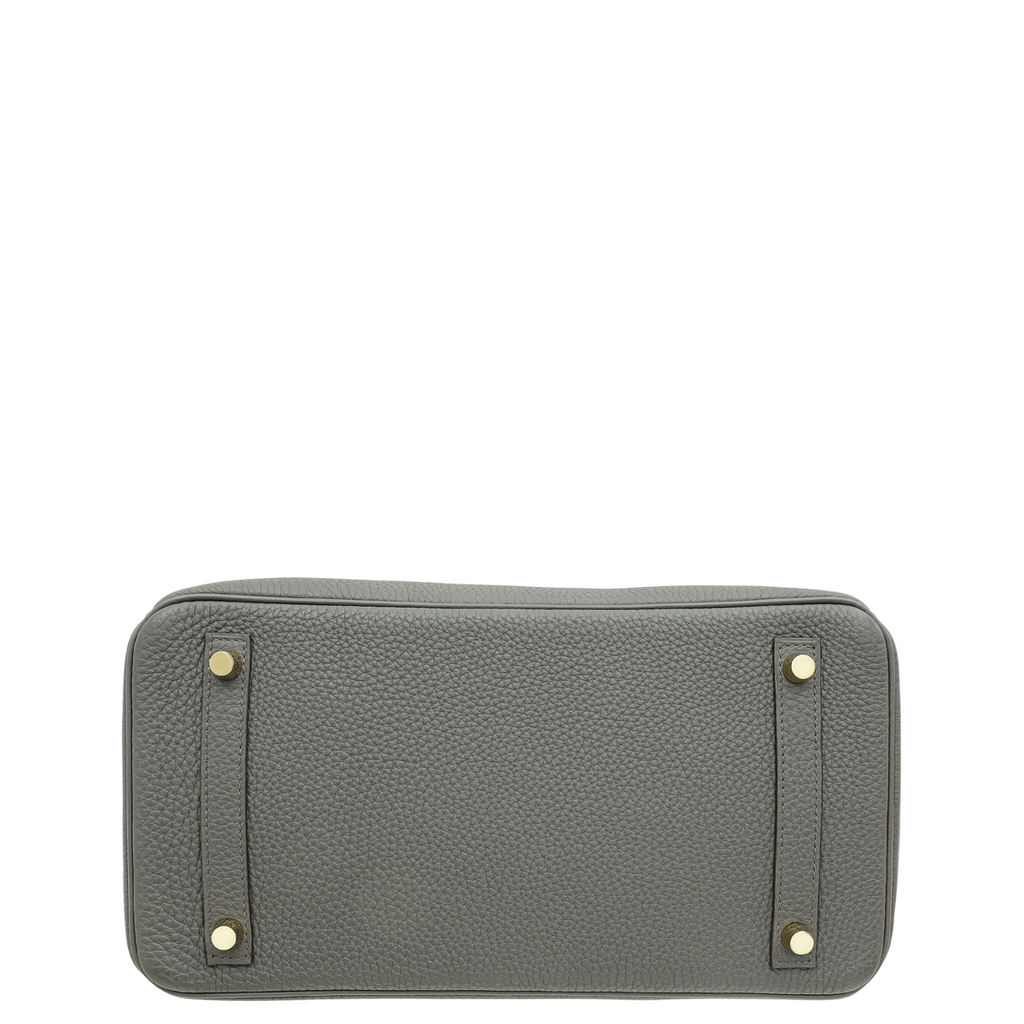 Hermes Gris Etain Retourne Birkin 30 Bag