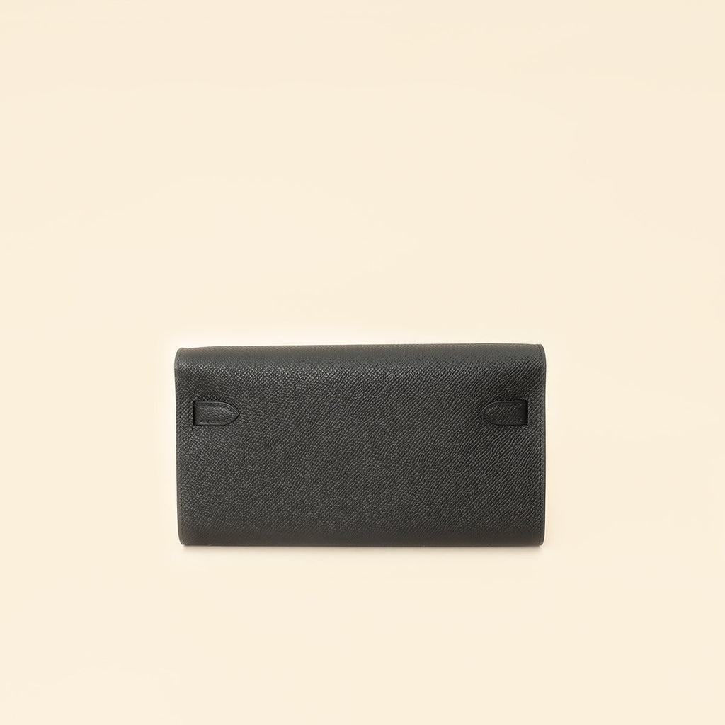 Hermes Noir Classic Kelly To Go Wallet