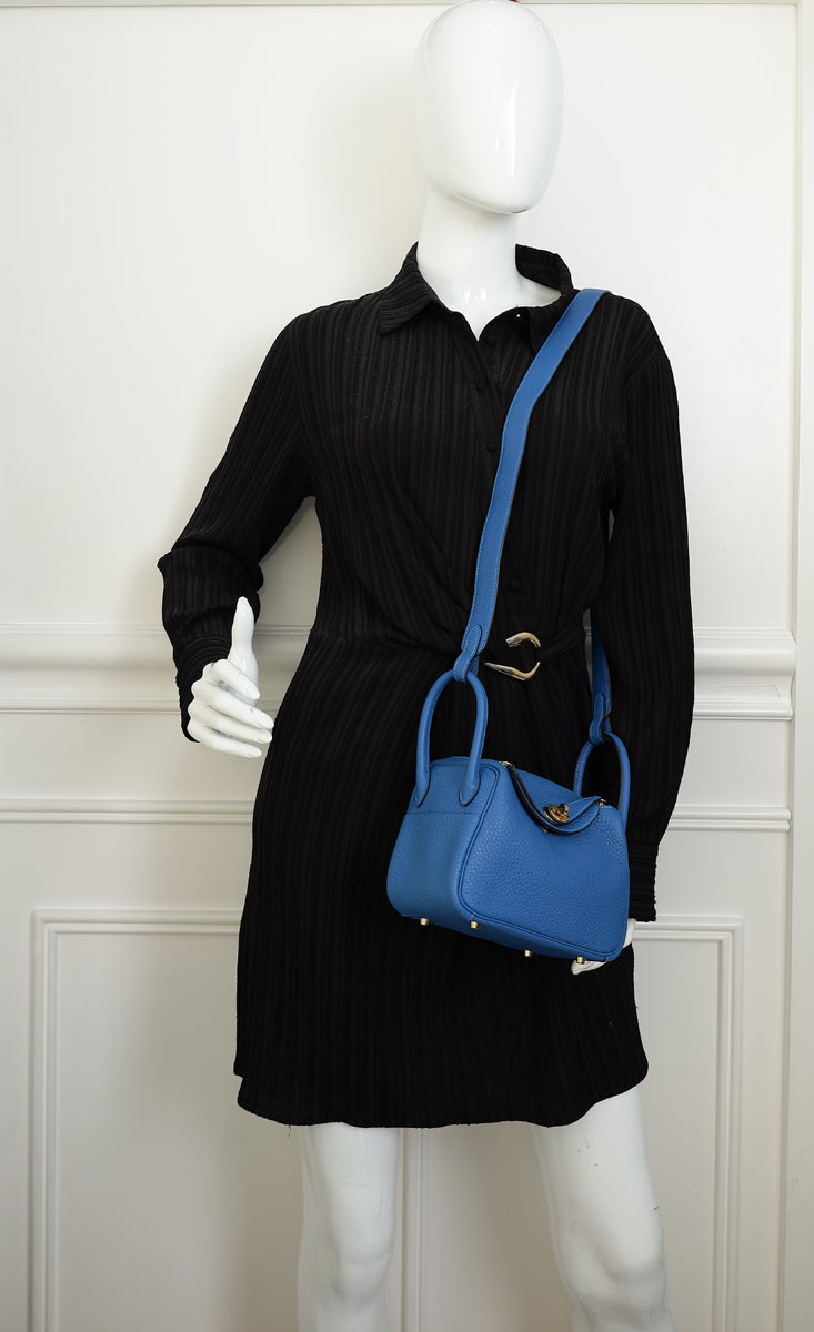 Hermes Bleu Royal Mini Lindy Bag