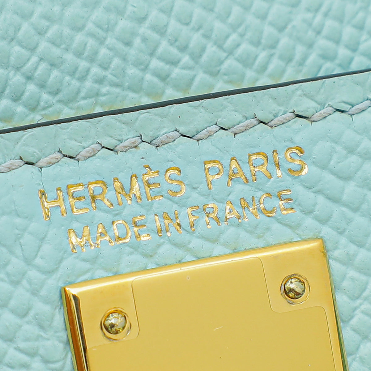 Hermes Bleu Zephyr Sellier Mini Kelly Bag