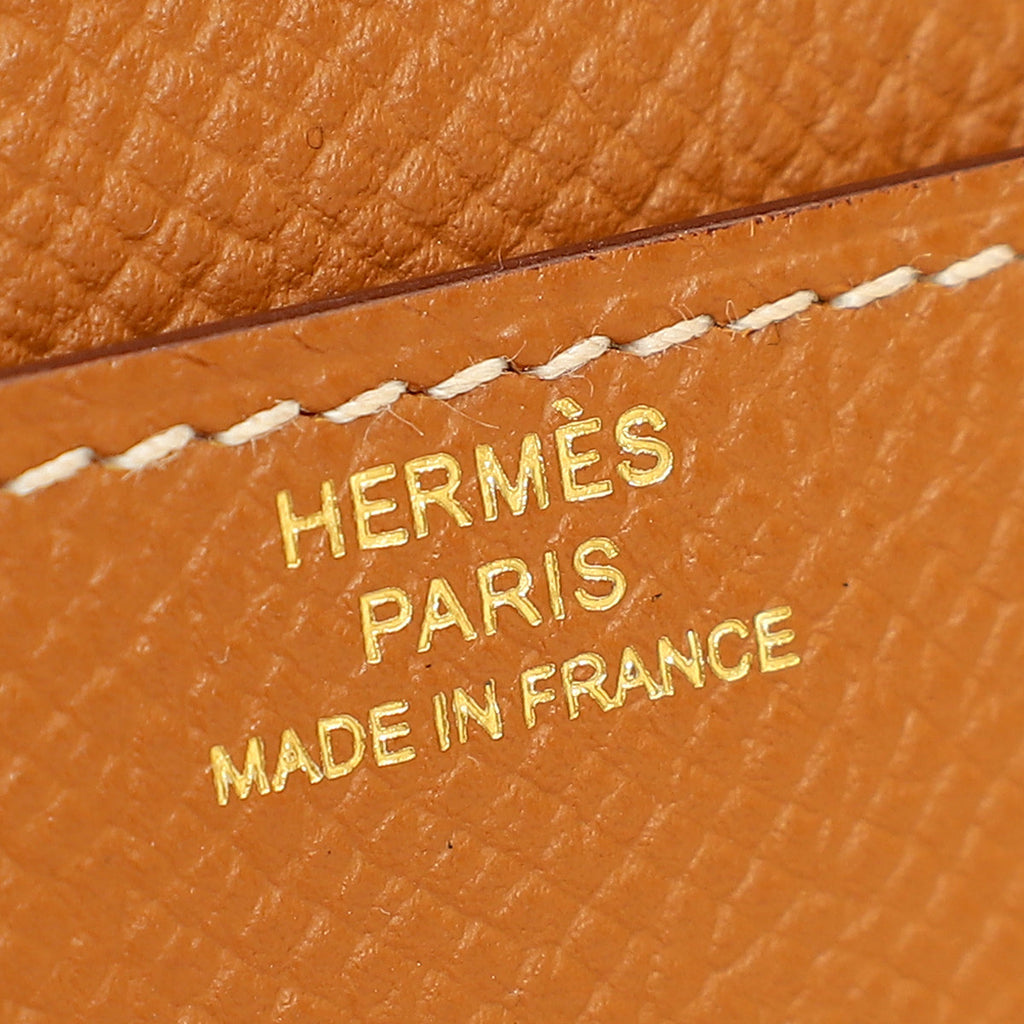 Hermes Gold Constance To Go Wallet