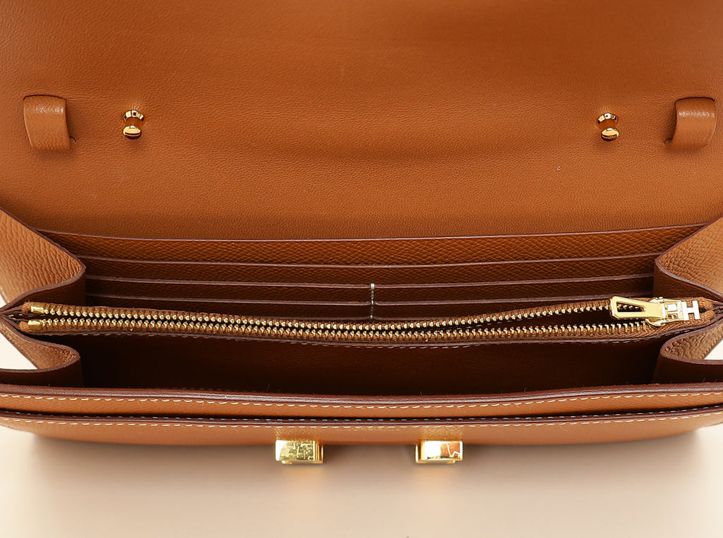 Hermes Gold Constance To Go Wallet