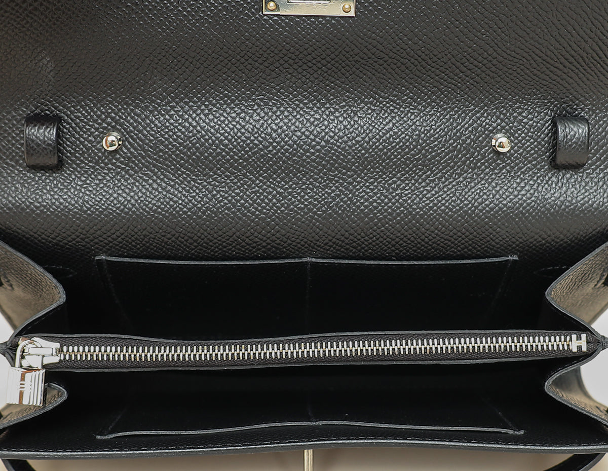 Hermes Noir Kelly To Go Wallet