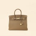 Hermes Etoupe Retourne Birkin 35 Bag