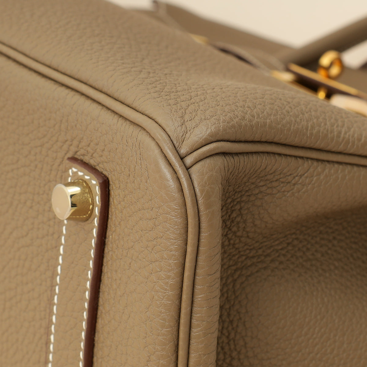 Hermes Etoupe Retourne Birkin 35 Bag