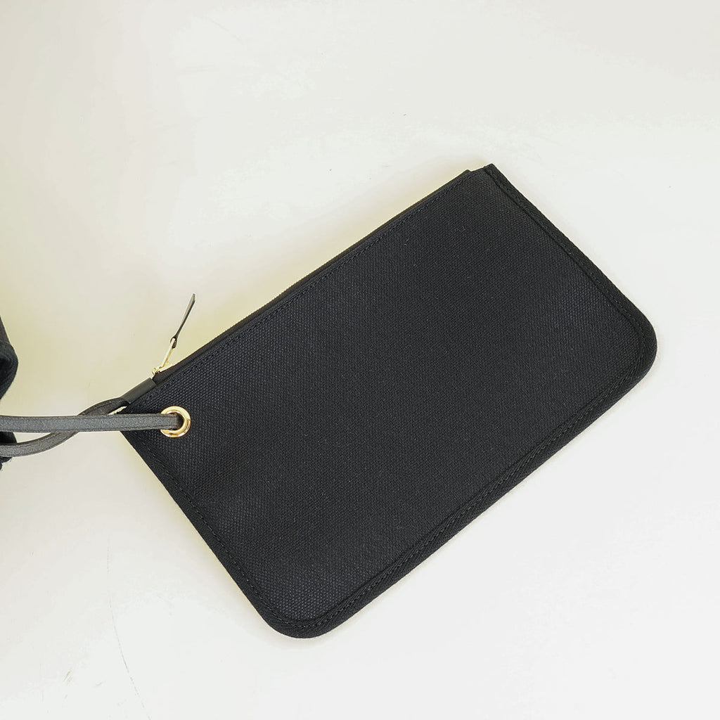 Hermes Noir Herbag Zip 31 PM Retourne Bag W/Twilly