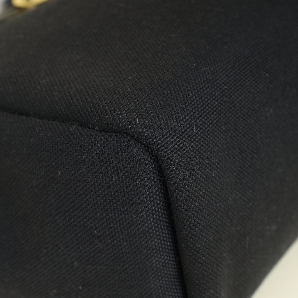 Hermes Noir Herbag Zip 31 PM Retourne Bag W/Twilly