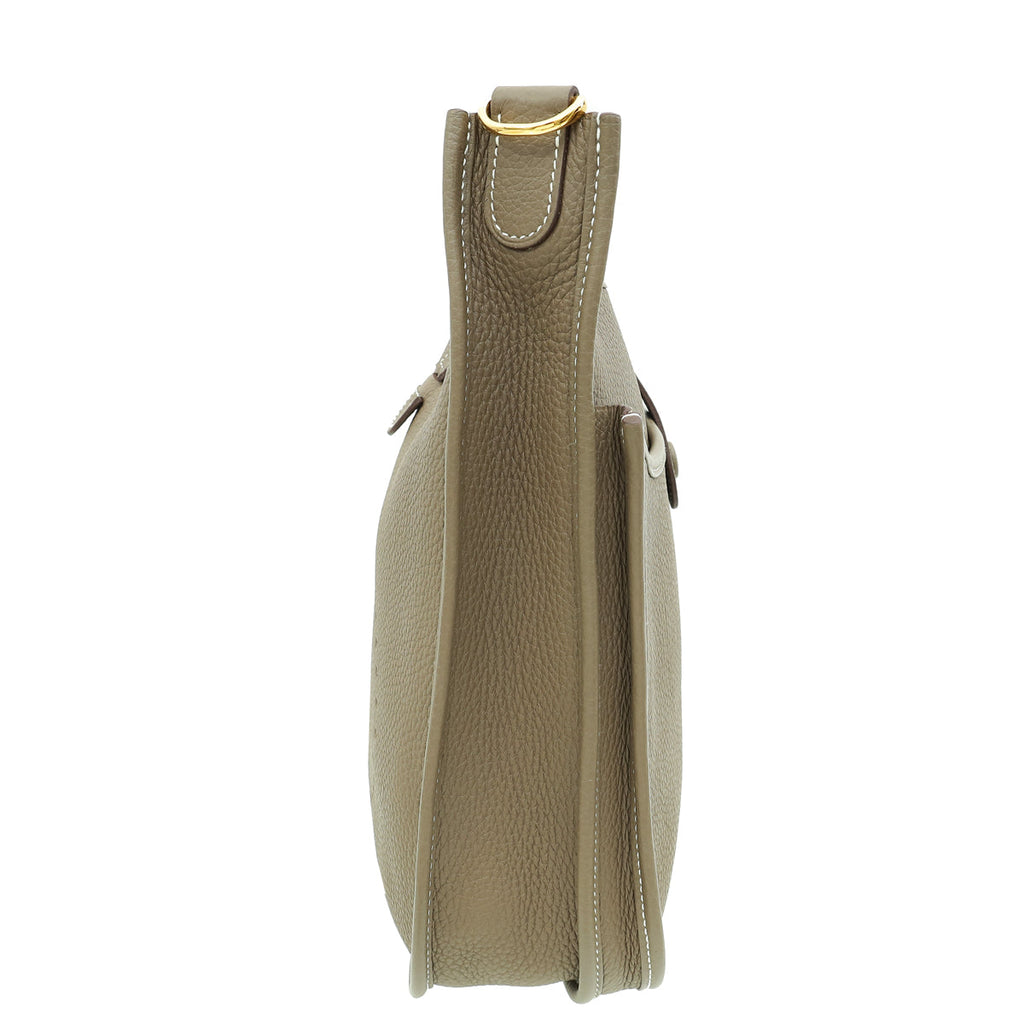 Hermes Etoupe Evelyne III PM Togo Bag