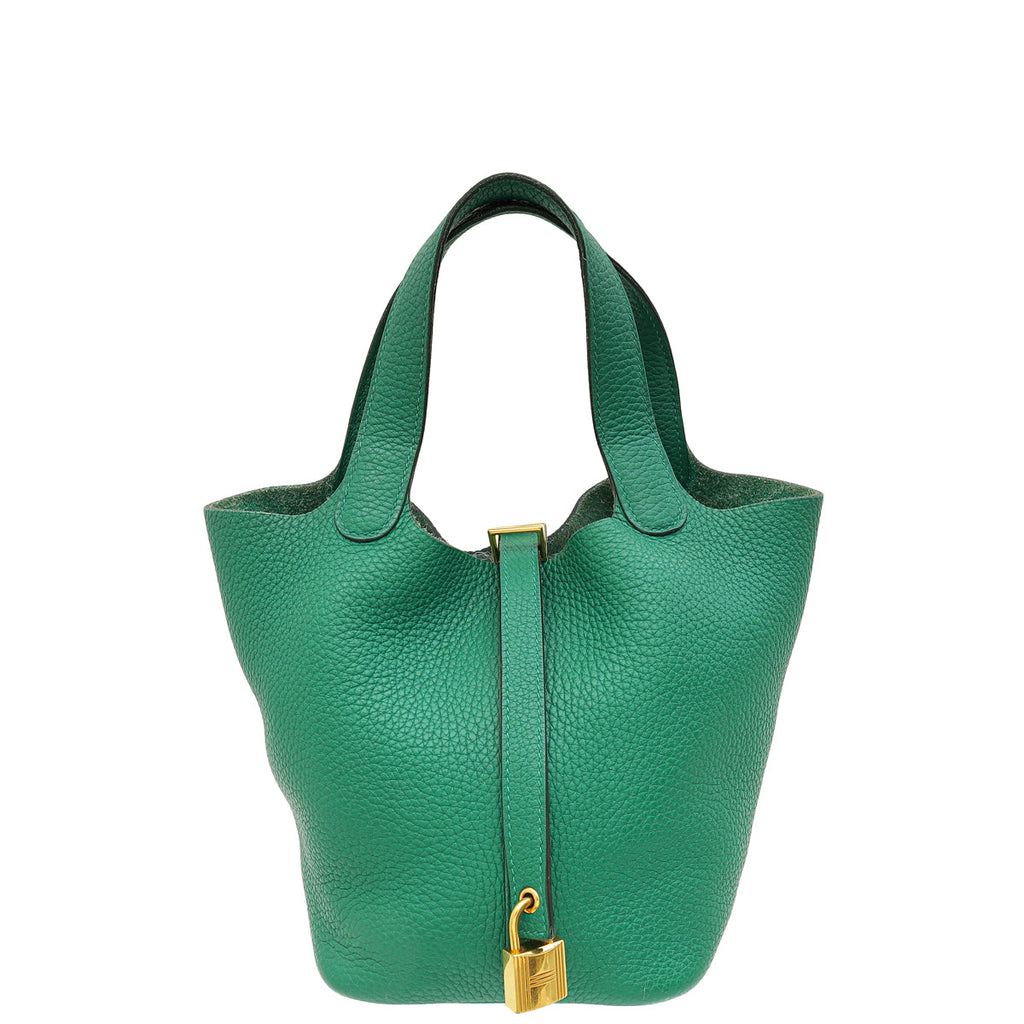Hermes Vert Vertigo Picotin Lock 18 Bag