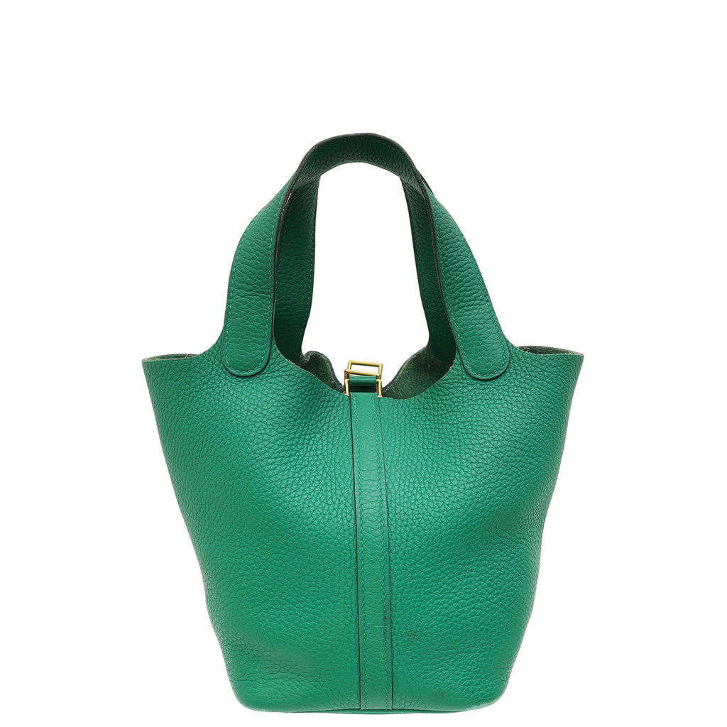Hermes Vert Vertigo Picotin Lock 18 Bag