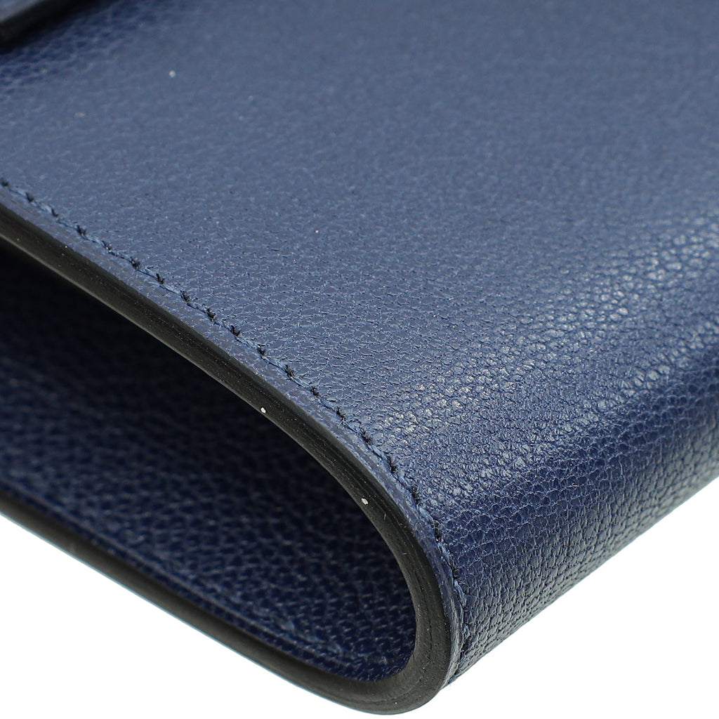 Hermes Bleu Saphire Kelly To Go Chevre Wallet