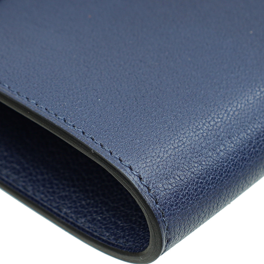 Hermes Bleu Saphire Kelly To Go Chevre Wallet