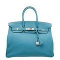 Hermes Blue Jeans Birkin 35 Bag