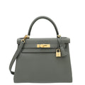 Hermes Gris Etain Retourne Kelly 28 Bag