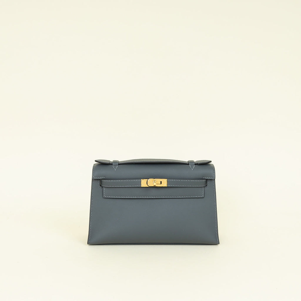 Hermes Gris Misty Kelly Mini Pochette