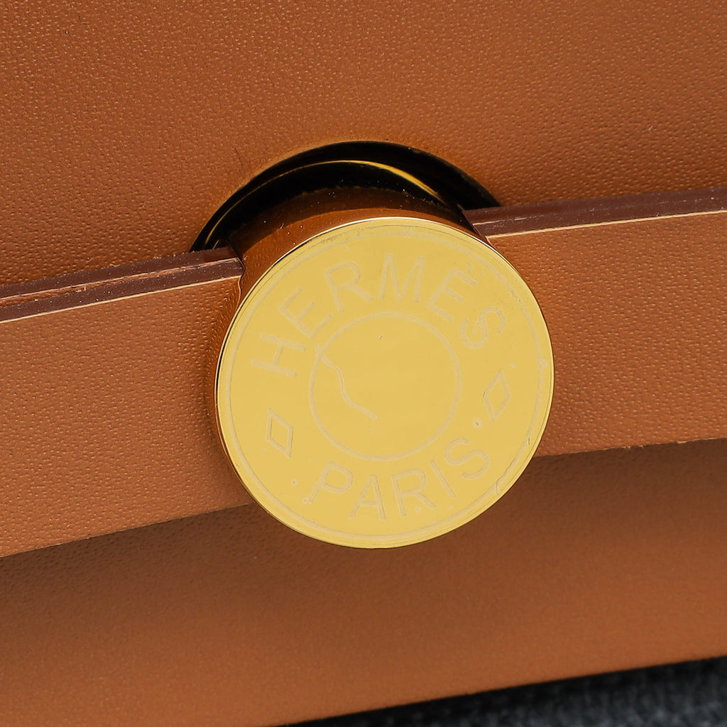 Hermes Bicolor Herbag Zip 31 PM Toile H Berline Vache Hunter Bag