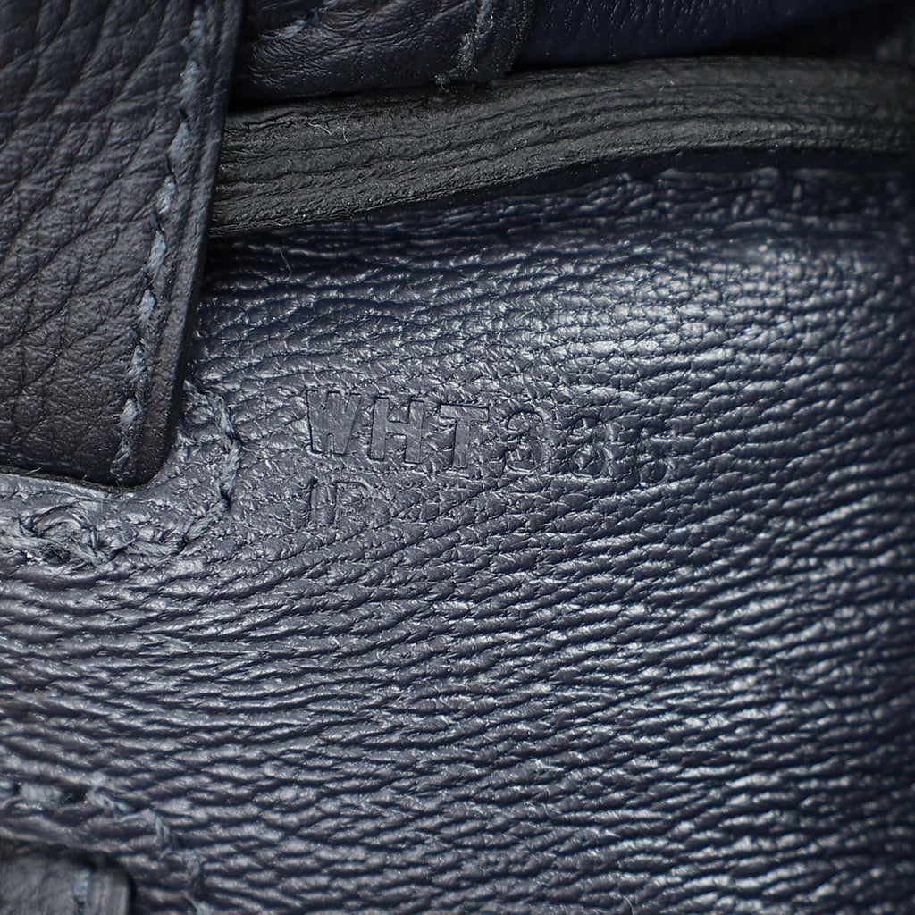 Hermes Caban Bleu Kelly 25 Retourne Bag