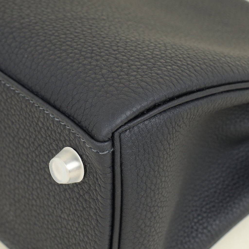 Hermes Caban Bleu Kelly 25 Retourne Bag