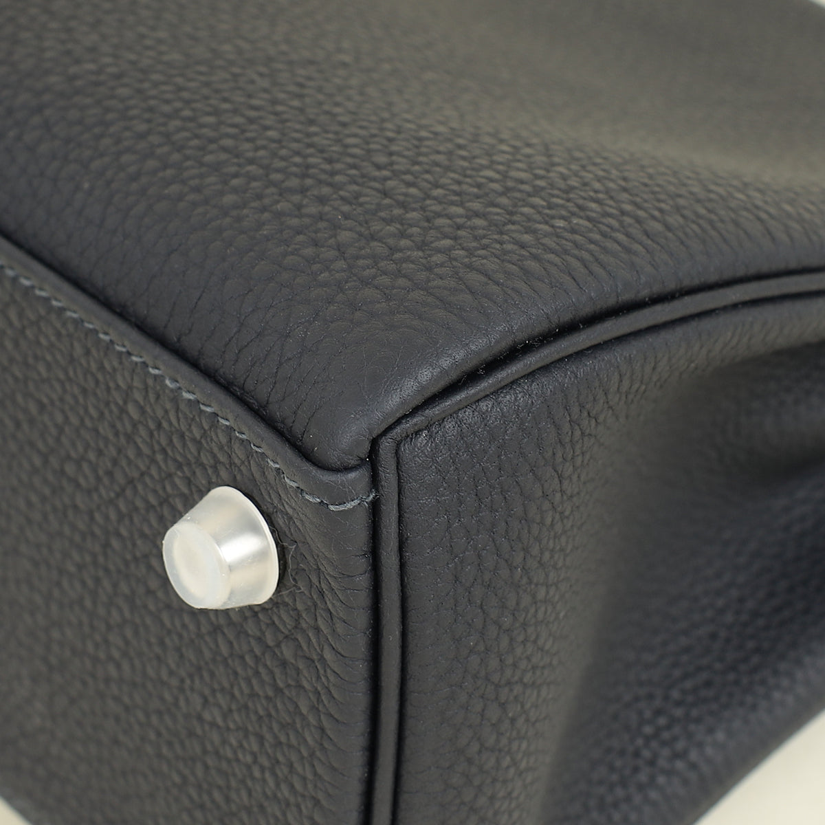 Hermes Caban Bleu Kelly 25 Retourne Bag