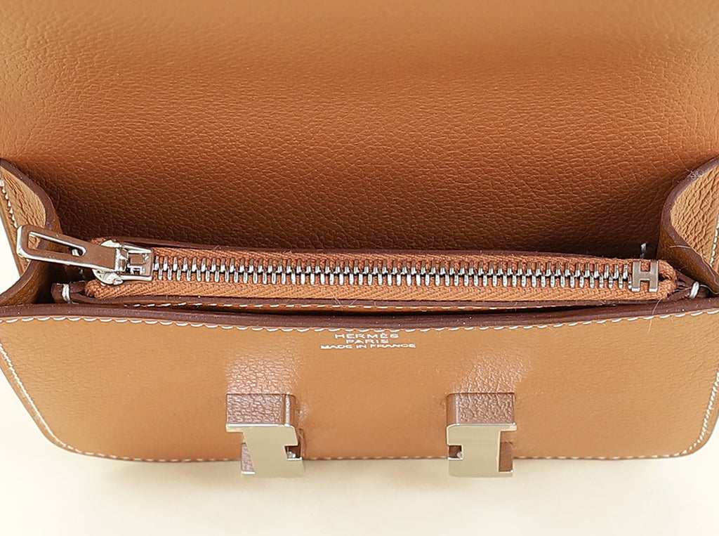 Hermes Gold Constance Slim Wallet