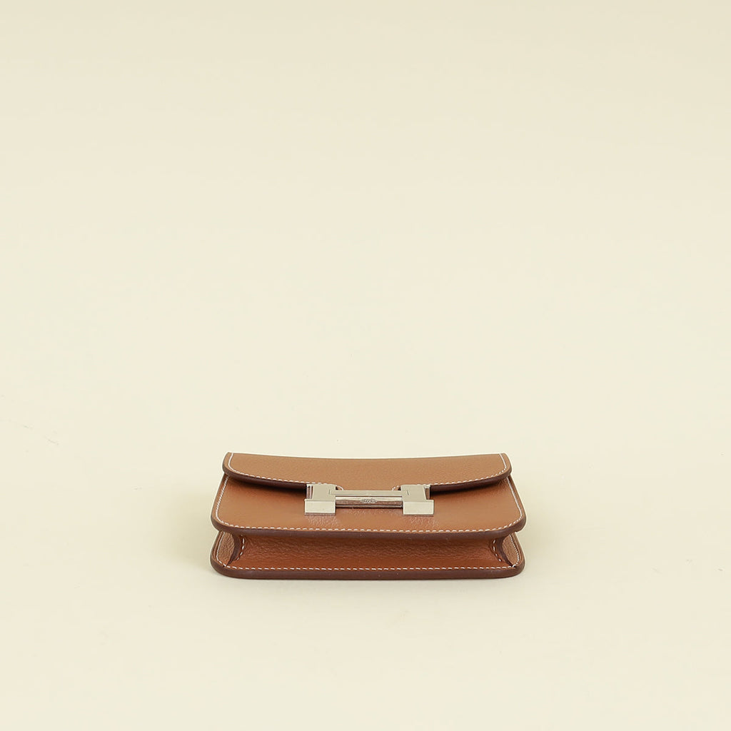 Hermes Gold Constance Slim Wallet