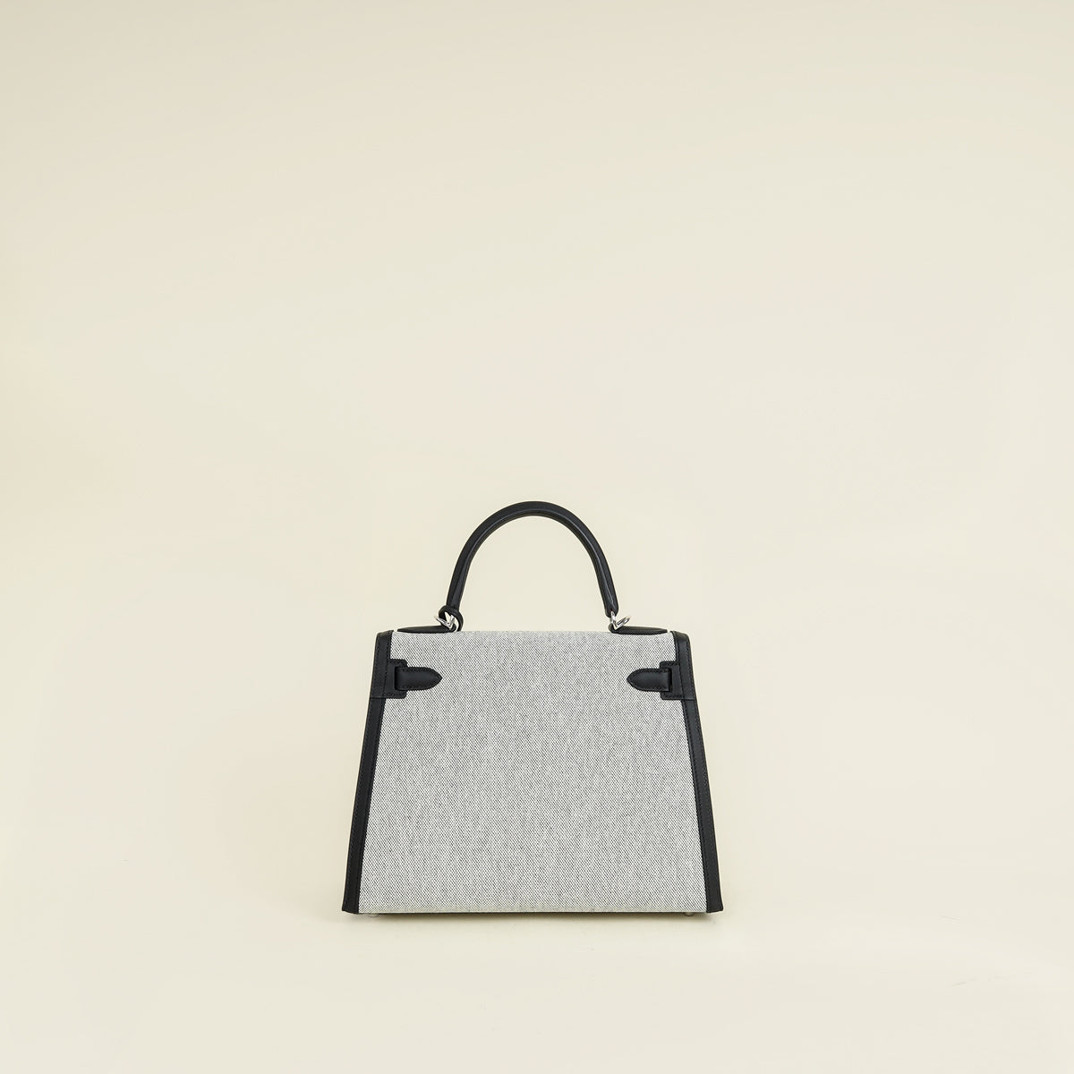 Hermes Bicolor Toile Quadrille Swift Kelly 28 Bag