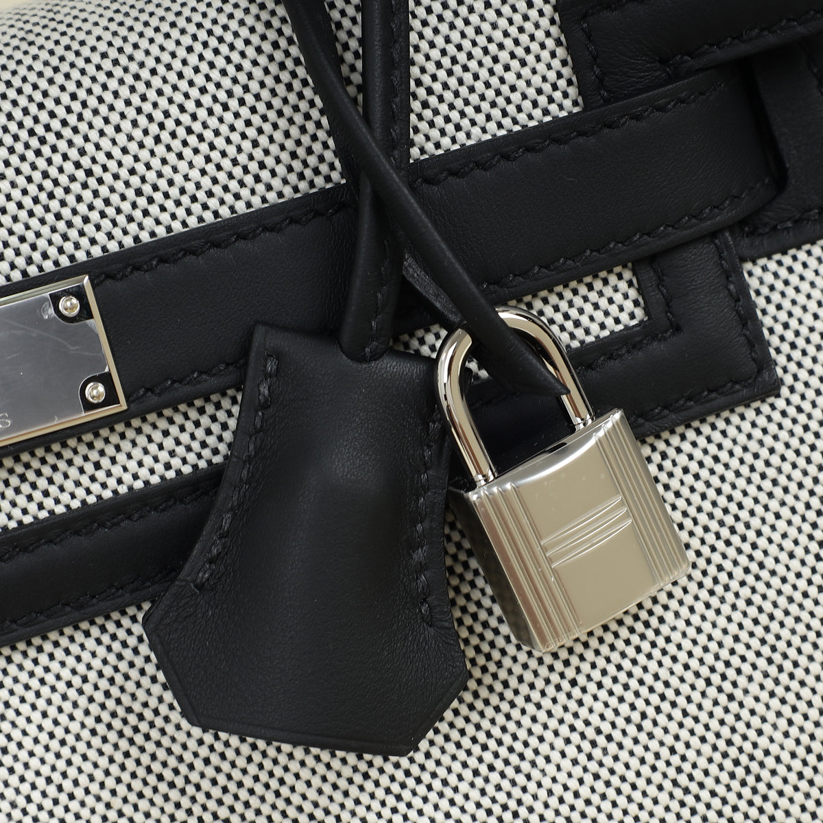 Hermes Bicolor Toile Quadrille Swift Kelly 28 Bag