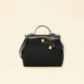 Hermes Noir Herbag Zip 31 Pm Retourne Military Toile and Vache Bag