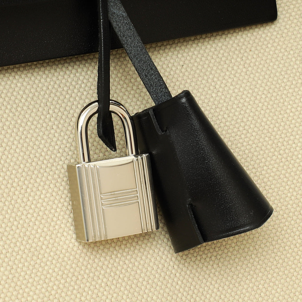Hermes Bicolor Herbag Zip 31 PM Retourne Toile Militaire Vache Hunter Bag