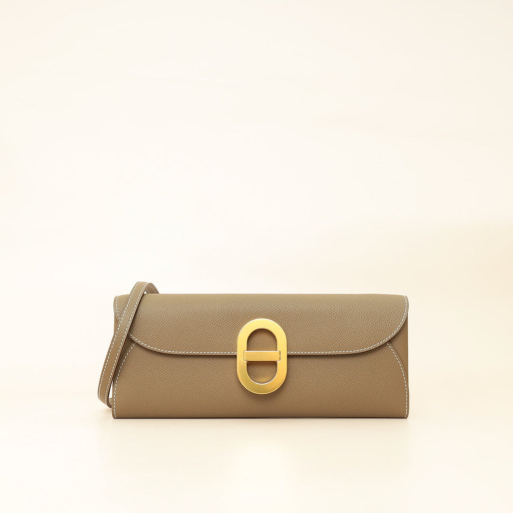 Hermes Etoupe Glacier Maillon To Go Wallet
