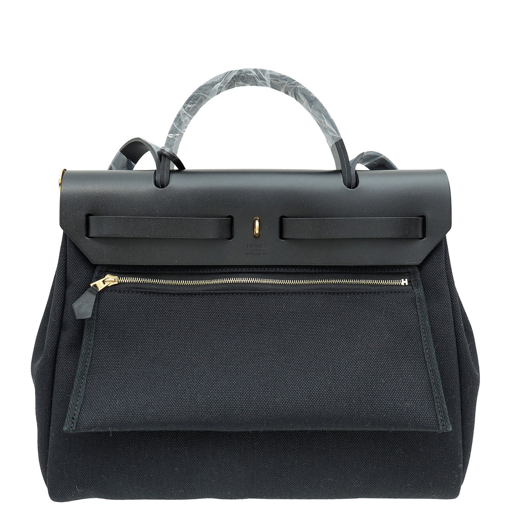 Hermes Noir Herbag Zip 31 PM Bag