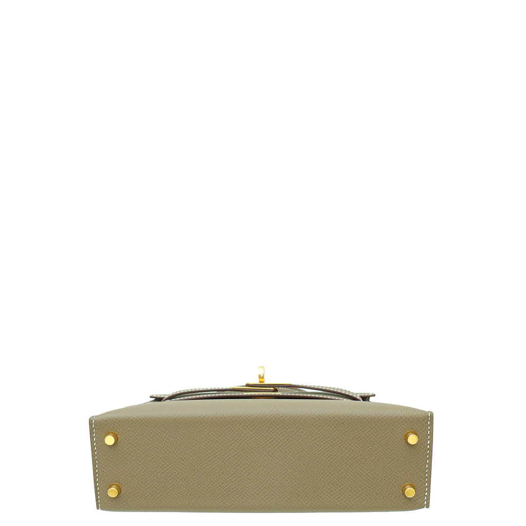 Hermes Etoupe Mini Sellier Kelly Bag