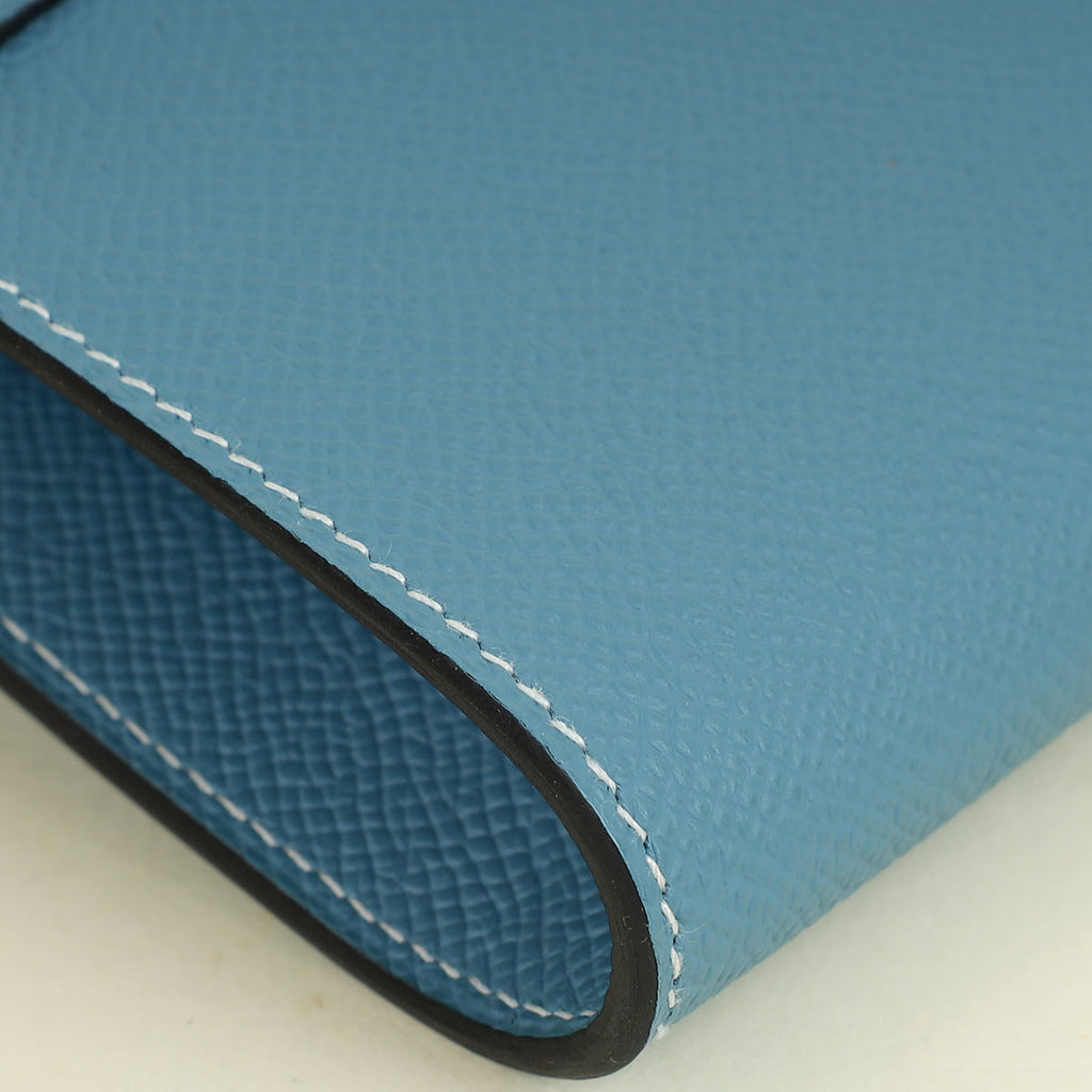 Hermes New Bleu Jean Kelly To Go Wallet