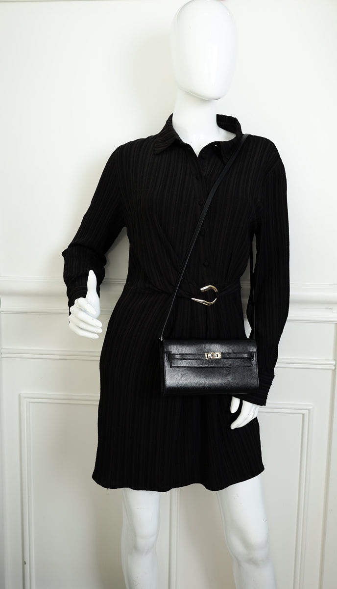 Hermes Noir Kelly To Go Wallet