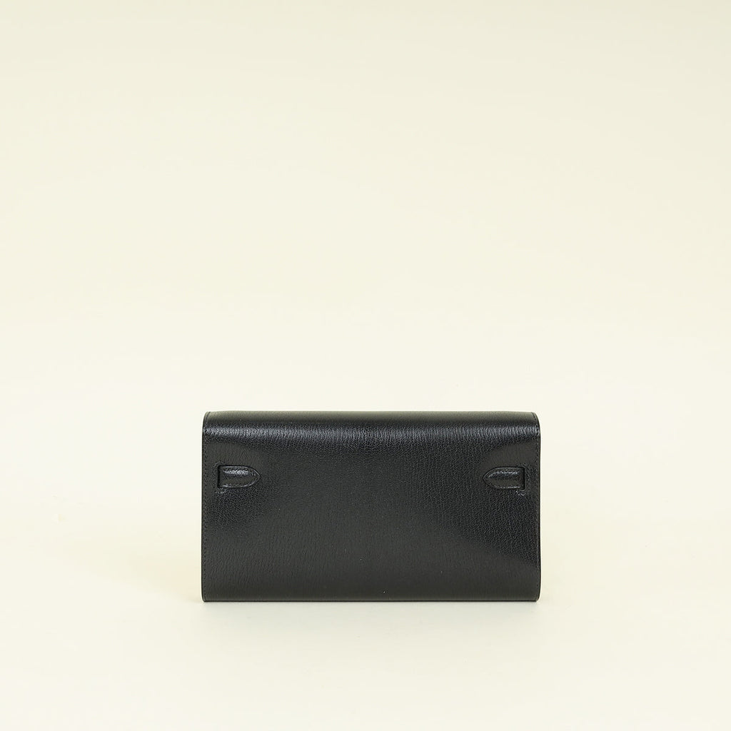 Hermes Noir Kelly To Go Wallet