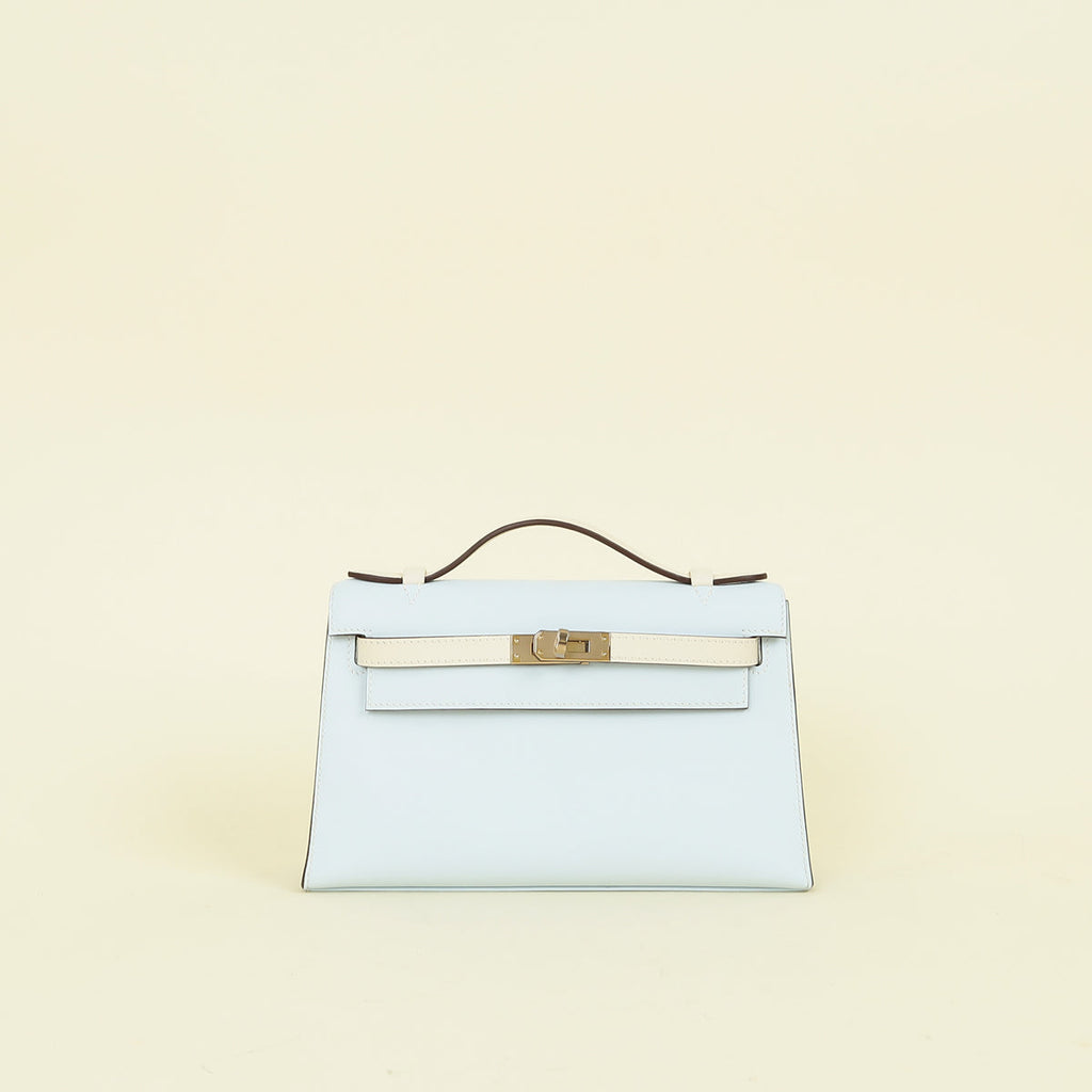 Hermes Bicolor Horseshoe Stamp Kelly Pochette