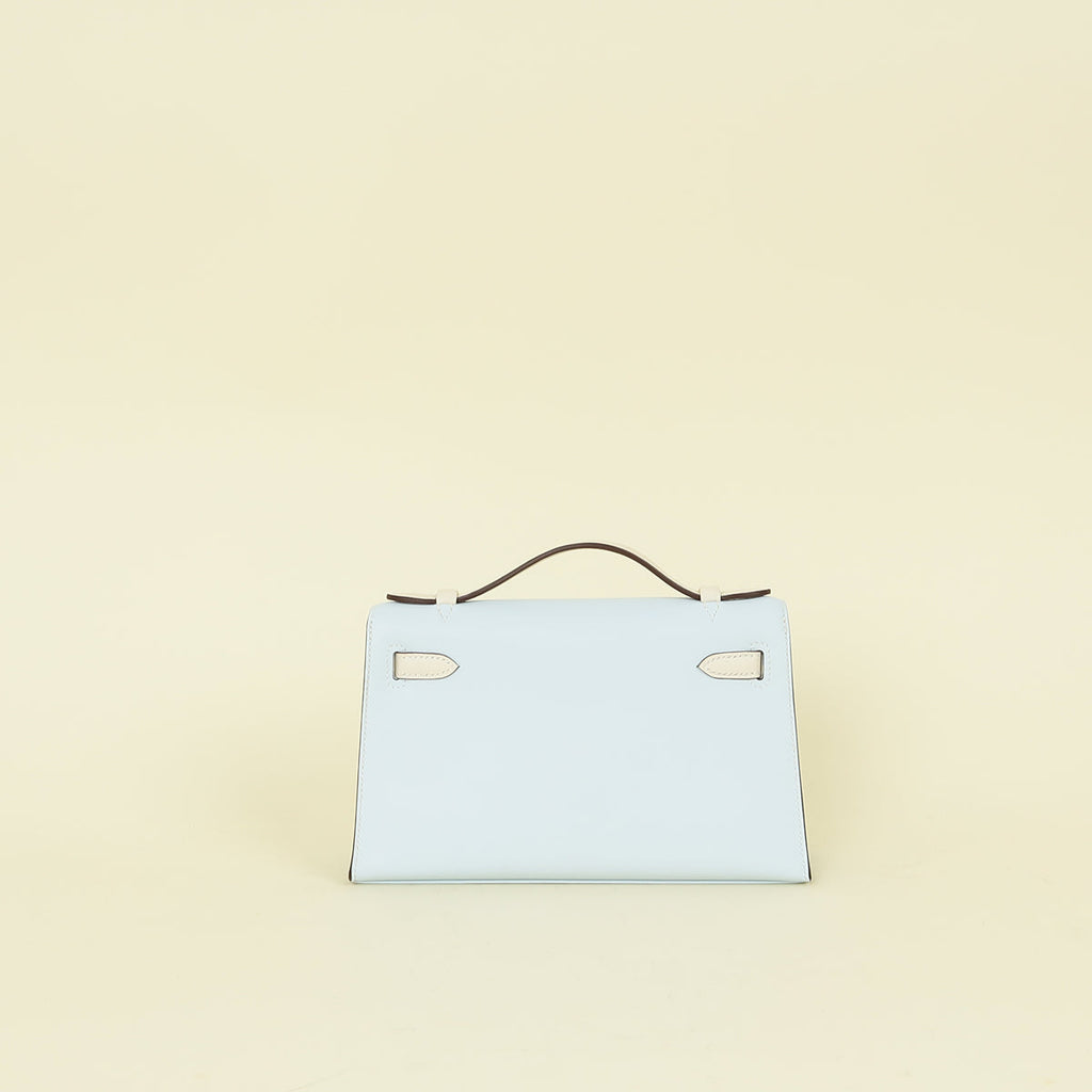 Hermes Bicolor Horseshoe Stamp Kelly Pochette