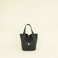 Hermes Noir Picotin Lock 22 Bag