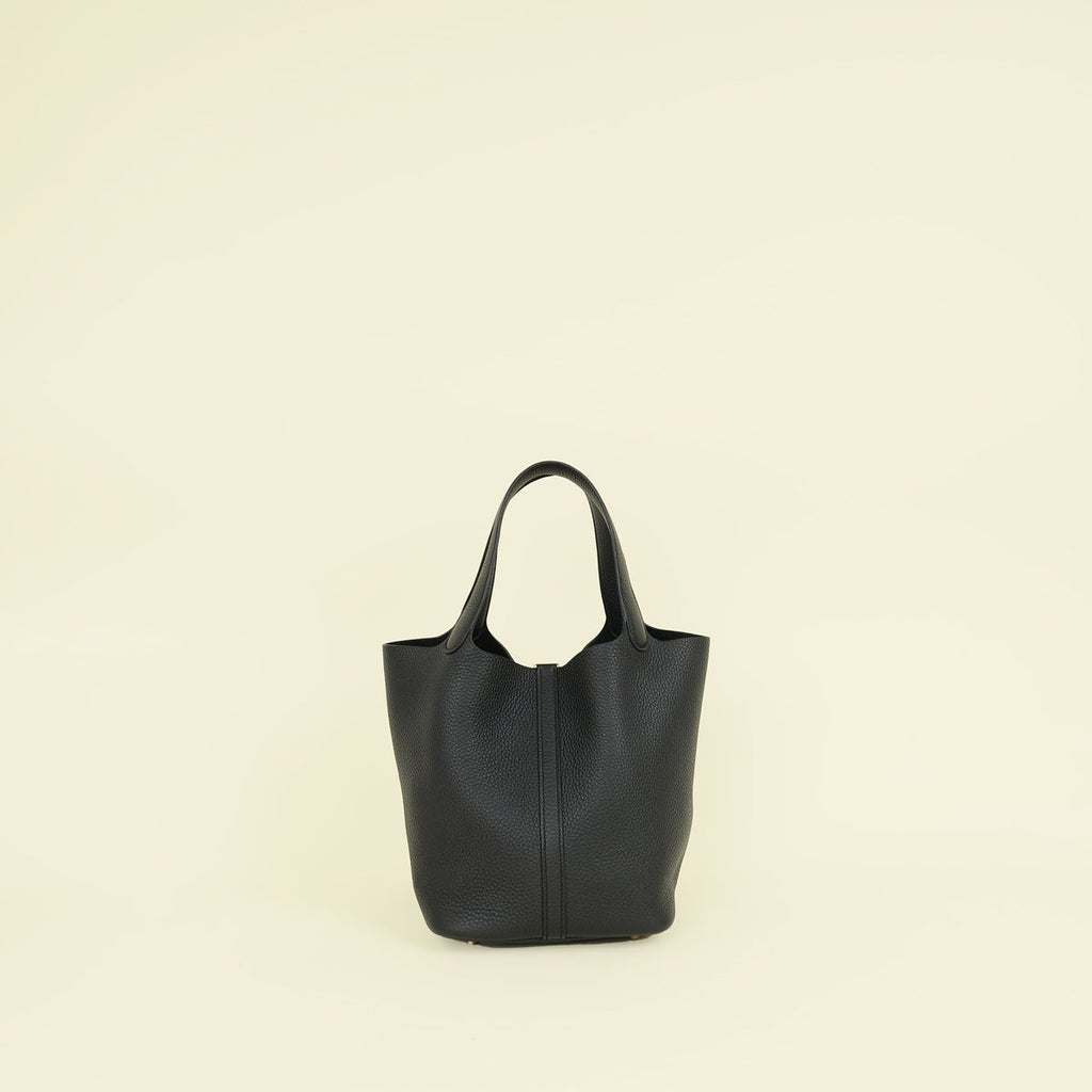 Hermes Noir Picotin Lock 22 Bag