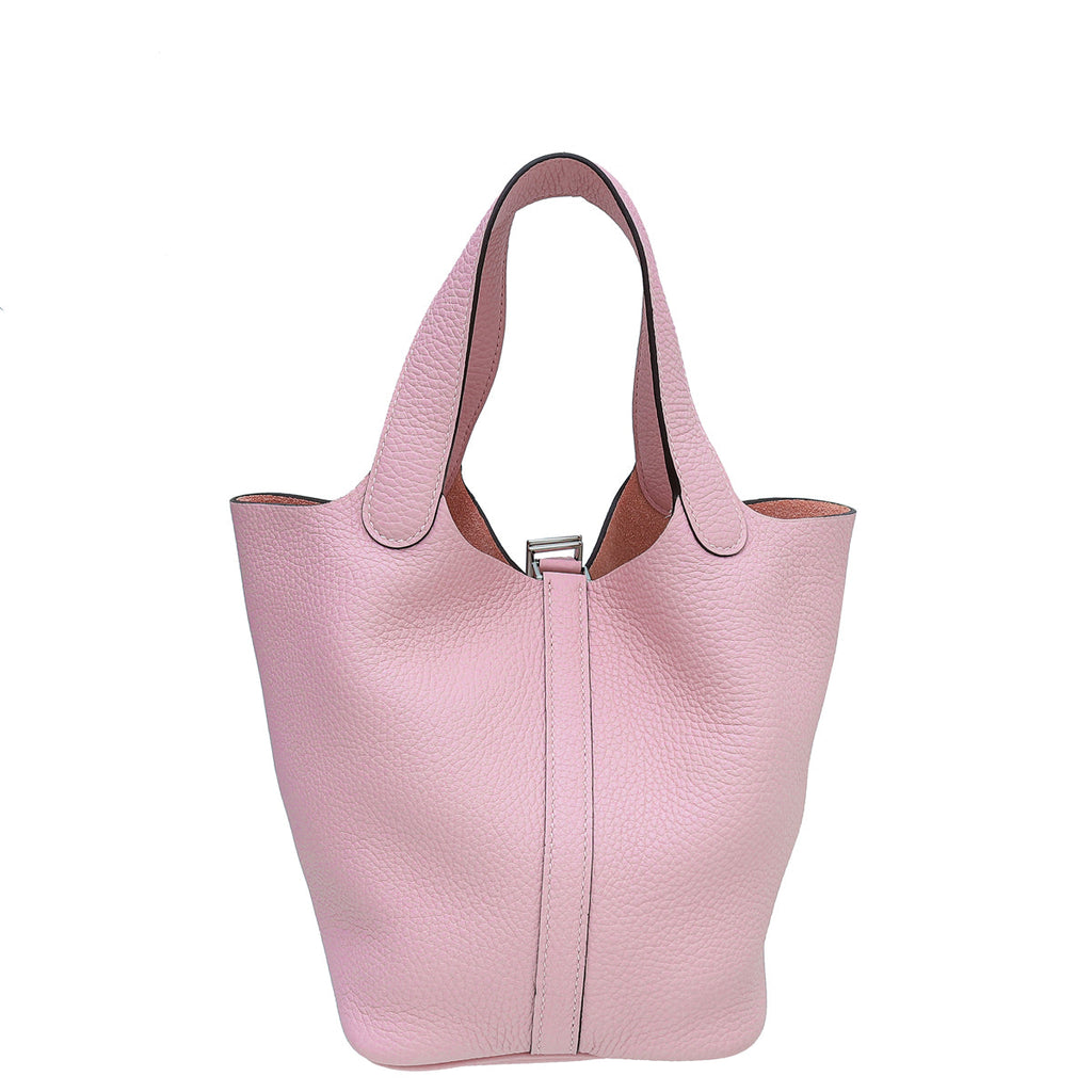 Hermes Rose Sakura Picotin Lock 18 Bag