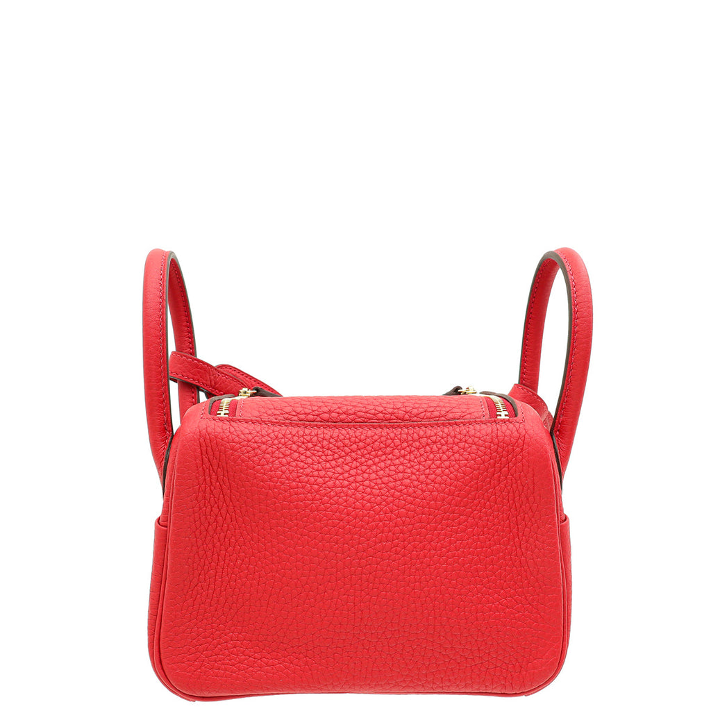 Hermes Vermillon Mini Lindy Bag