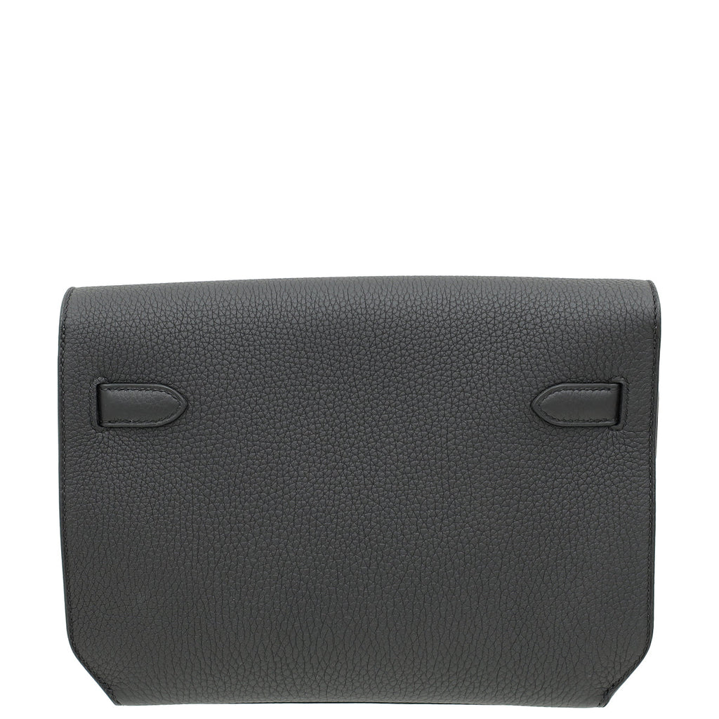 Hermes Noir Kelly Depeches 25 Pouch