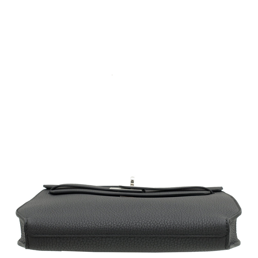 Hermes Noir Kelly Depeches 25 Pouch